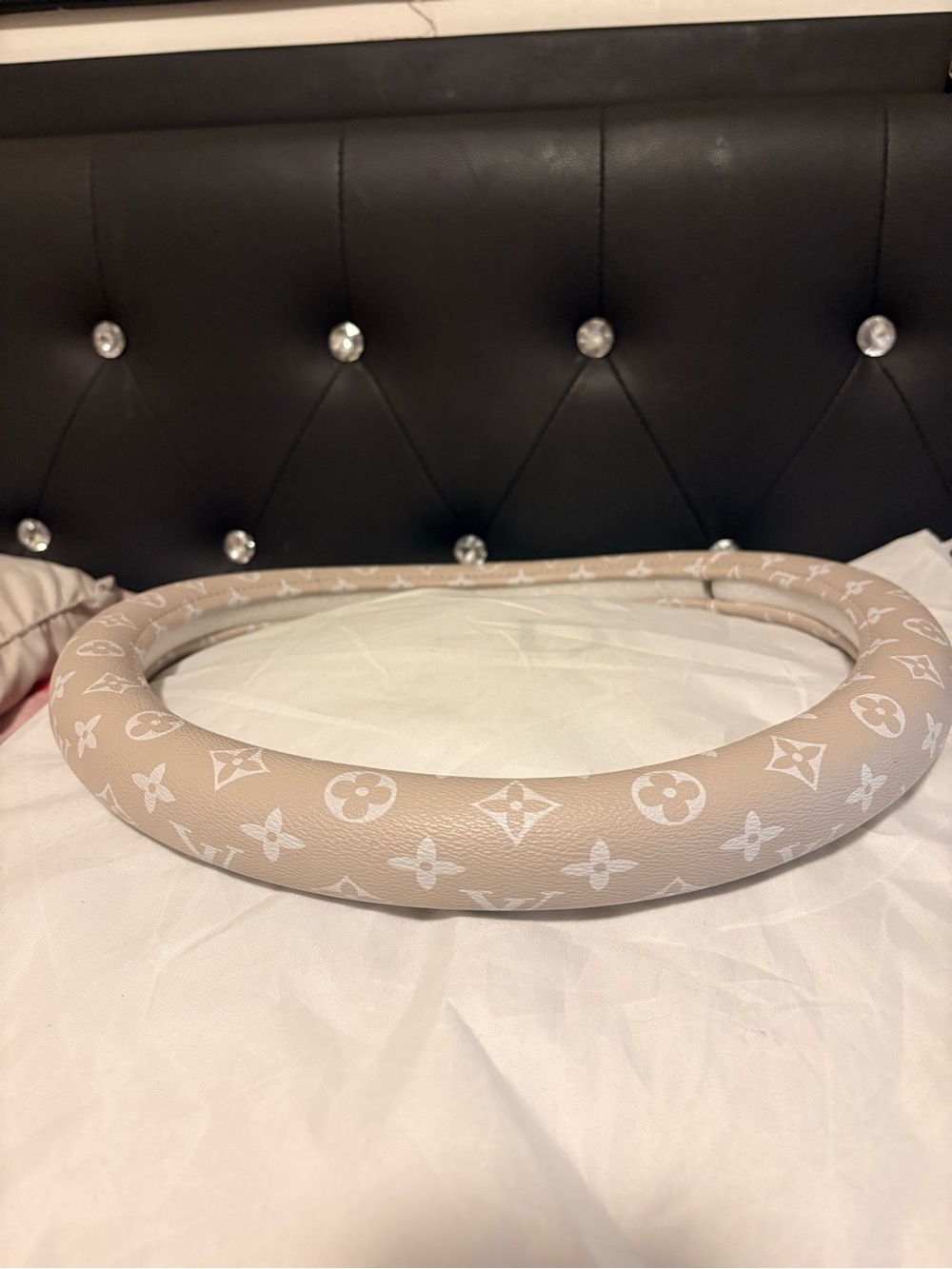 Cream Steering Wheel Cover